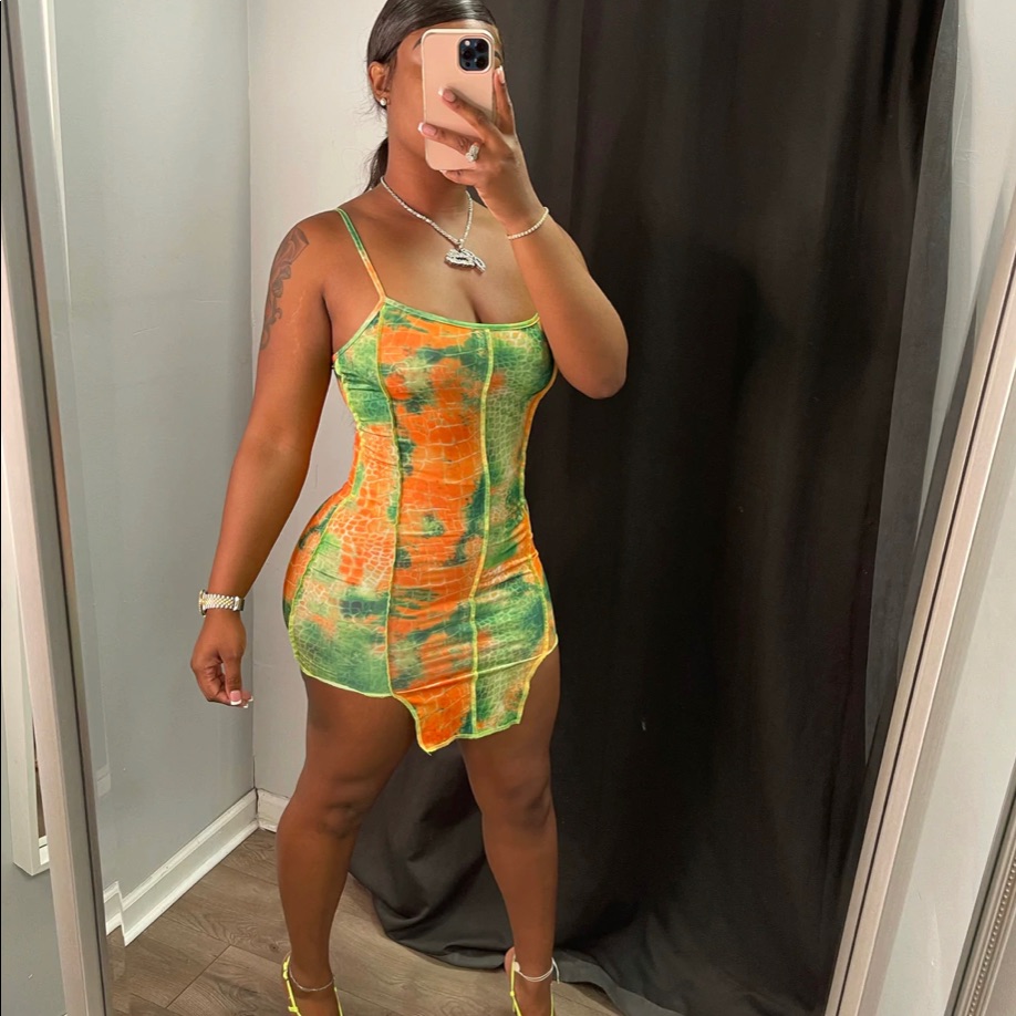 Neon Python Dress
